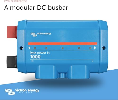 Miniatura 2 de Conector de Energía Victron Lynx en Batería - Barra de Bus DC Modular M8 con 4 Conexiones para Baterías, Cargas o Cargadores - Soporta Cables hasta