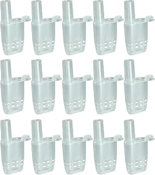 15pcs Plastic Queen Bee Cage Isolator Beehive Bee Export Type Queen Bee Cage Protective Cover Breeding Cage Queen Box for Honey Bees Preventing Fighting