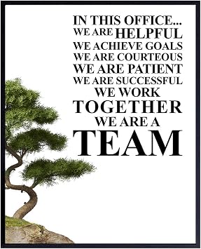 Team Office Wall Art Decor- Unique Motivational Gift for Boss, Manager - UNFRAMED Photo 8X10 - Inspirational Teamwork Quote Print