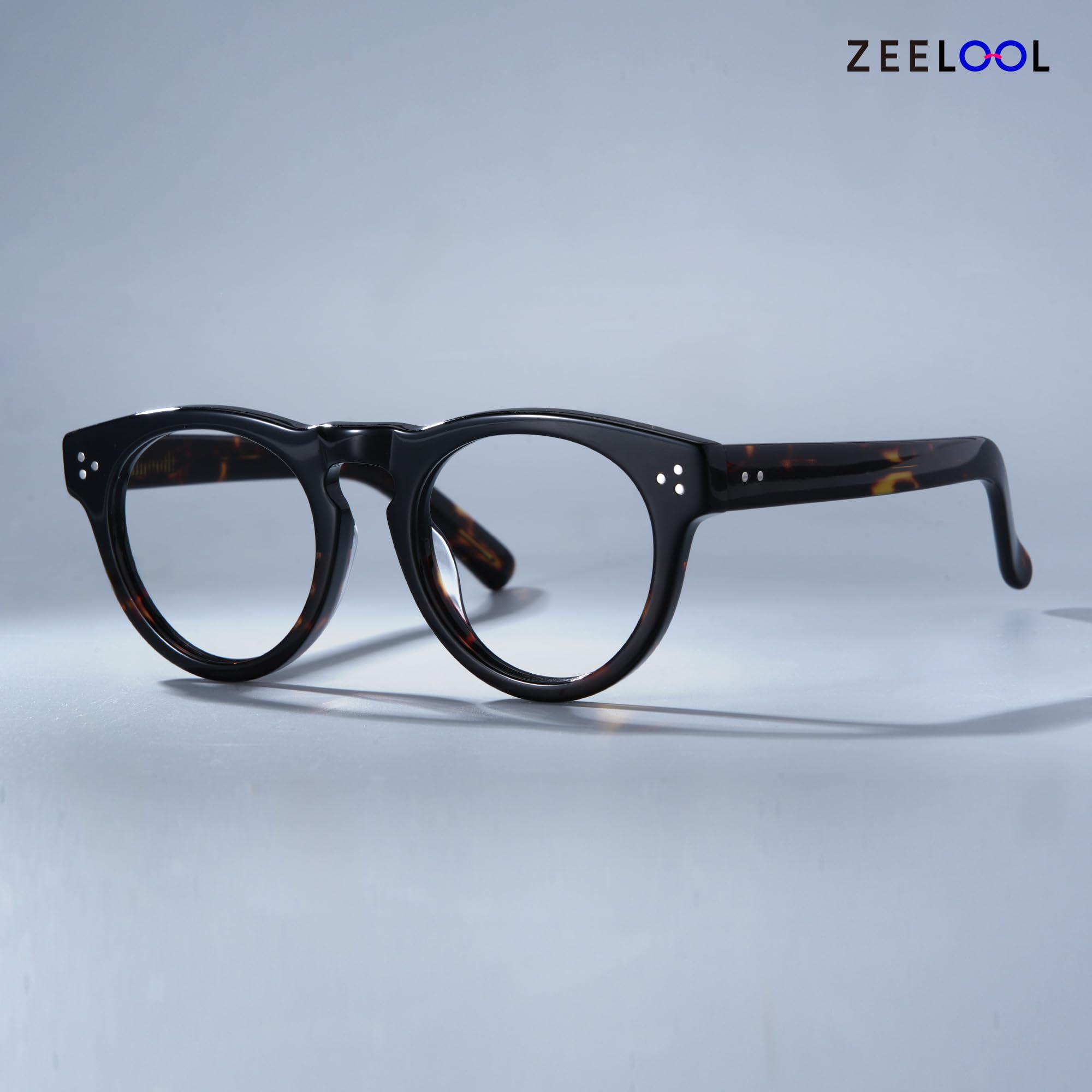 Zeelool Retro Round Glasses Frame for Women Men Eyeglasses Frame with Non-prescrition Clear Lens Malloy VFP0273