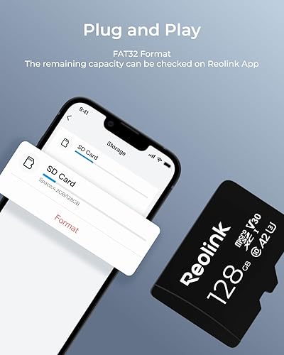 Miniatura 5 de REOLINK Tarjeta de memoria microSDXC UHS-I de 128 GB, U3, A2, V30, clase 10, tarjeta micro SD compatible con cámara de seguridad Reolink
