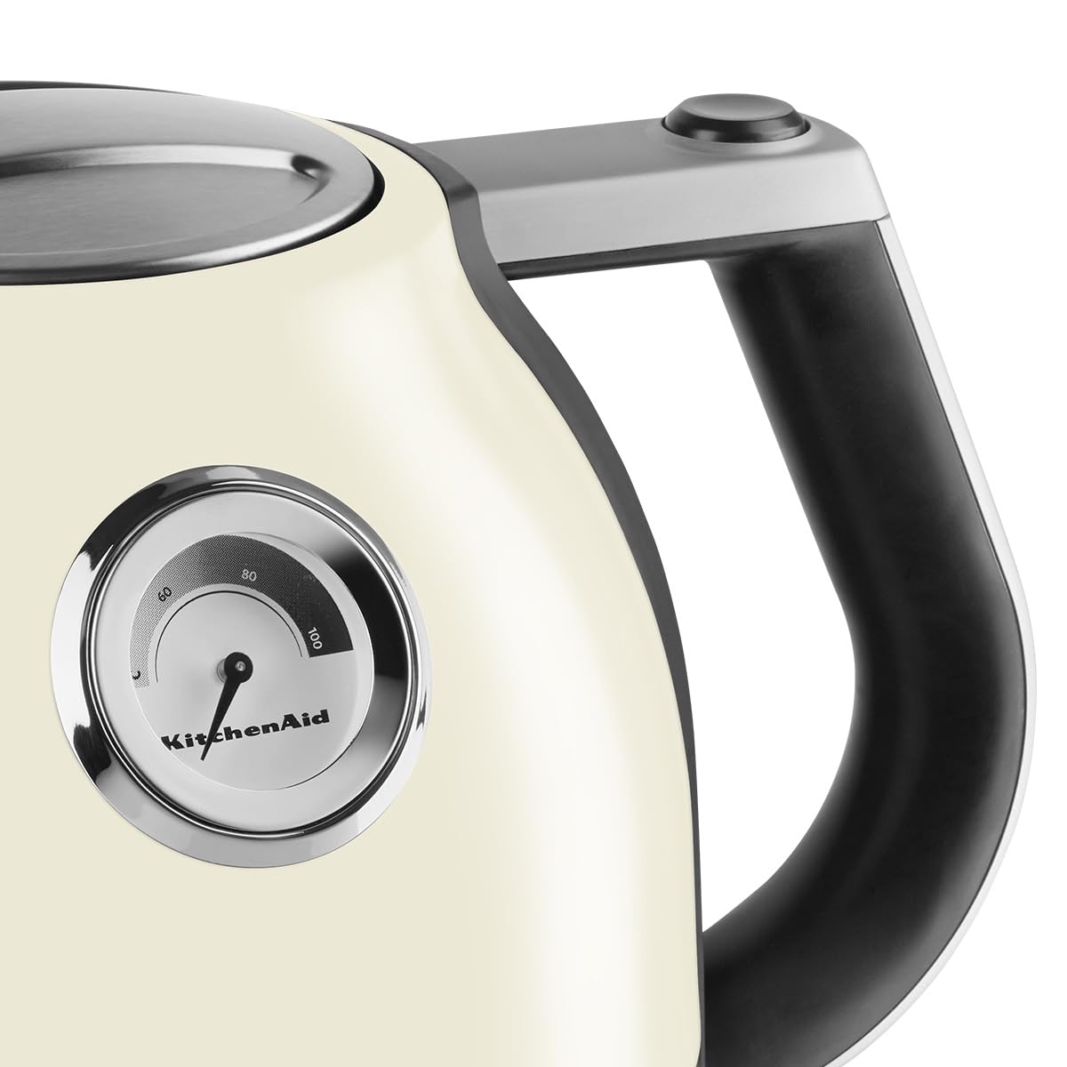 KitchenAid Hervidor de Agua Eléctrico con Control de Temperatura - Calentador Eléctrico de 1,5L - Artisan - Jarra con Filtro Antical Extraíble - 2400W - Crema