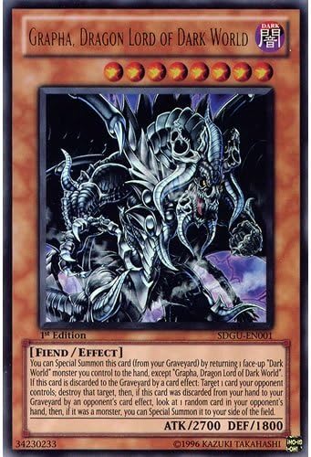 Amazon.com: YuGiOh : SDGU-EN001 1st Ed Grapha, Dragon Lord of Dark ...