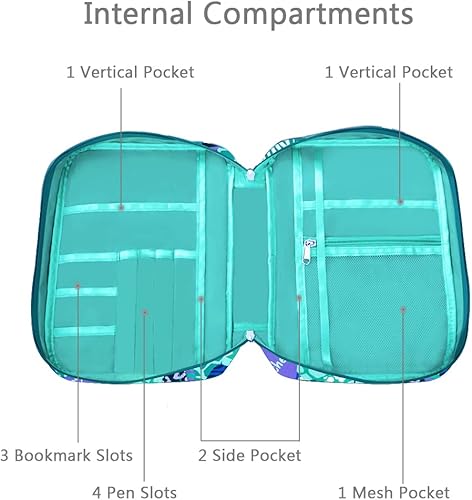 Miniatura 4 de Fundas para la Biblia de corazón para mujeres con asa de transporte, funda de libro con bolsillo con cremallera, funda para la Biblia para mamá,