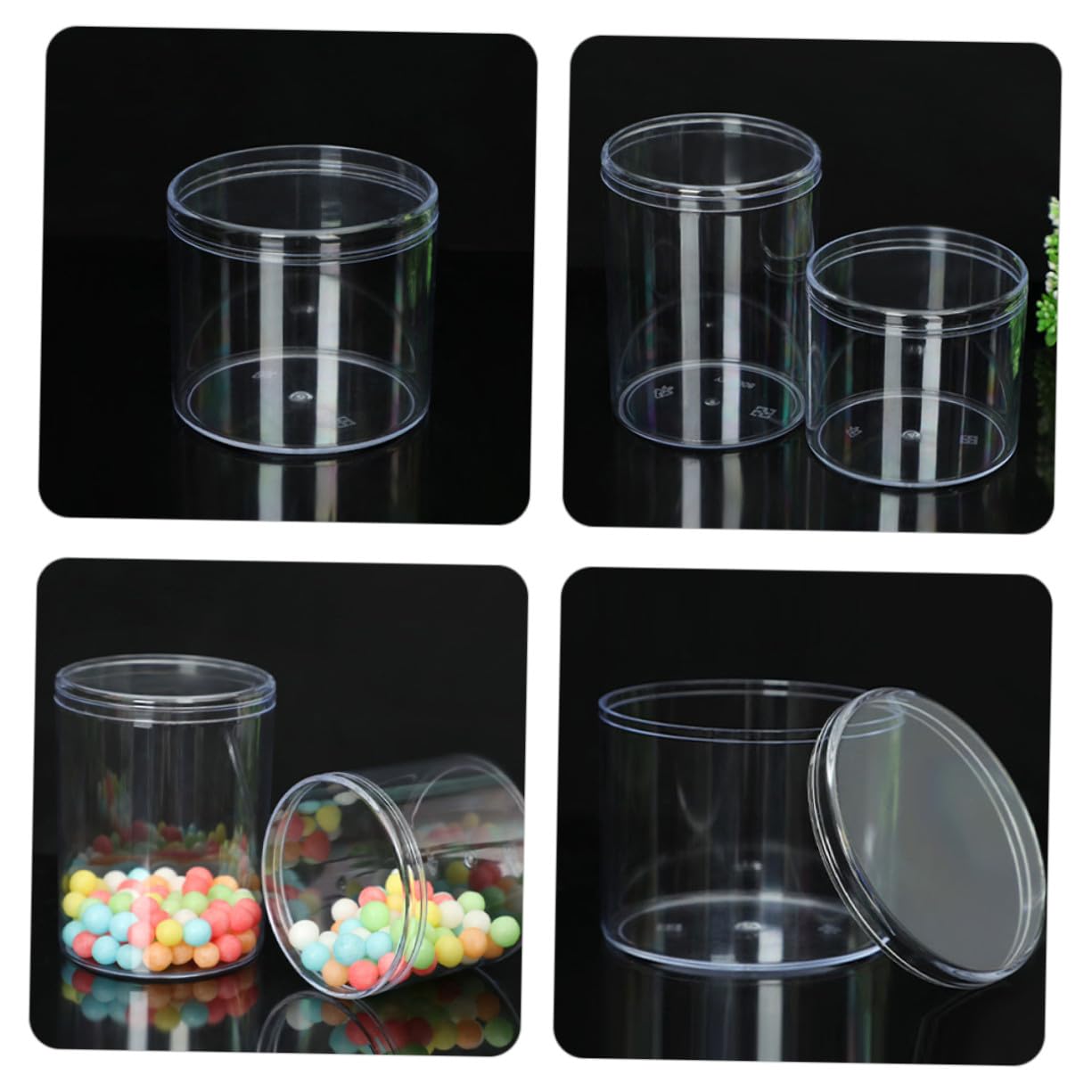 Gatuida 15piezas Tarros De Plástico Transparentes Para Almacenar Cereales Contenedores Sellados Para Granos Secos Organizadores De Cocina Para Refrigerador y Congelador