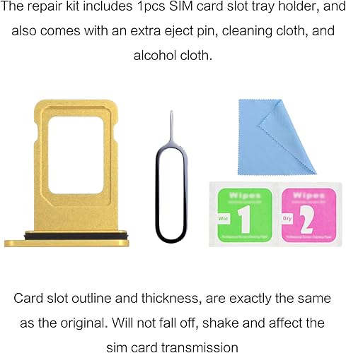 Miniatura 10 de ASDAWN Reemplazo de ranura para tarjeta SIM para iPhone 11 para iPhone 11, soporte de bandeja de tarjeta SIM, anillo de goma impermeable y pin SIM