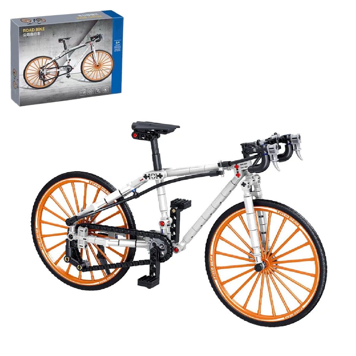 Unativer Bicycle Building Blocks Kit, 244 Pcs Road Bike Building Set