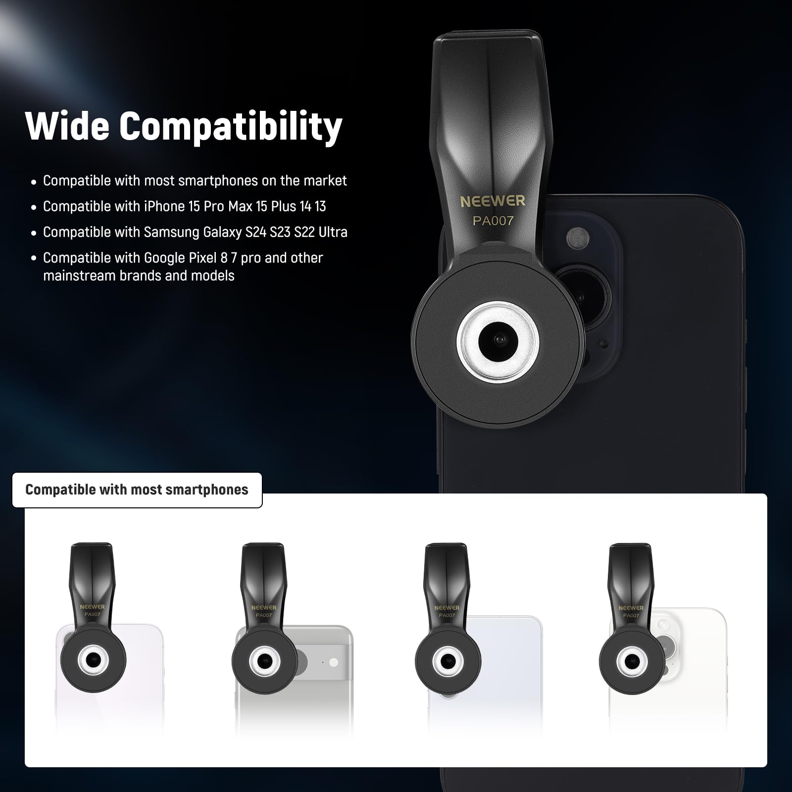 Amazon.com: NEEWER Universal Phone Clamp for 17mm Threaded Lens