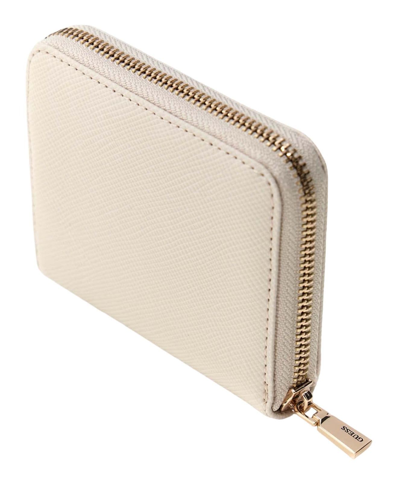 GUESS portafoglio Laurel II SLG Small Zip Around Wallet Bone avorio
