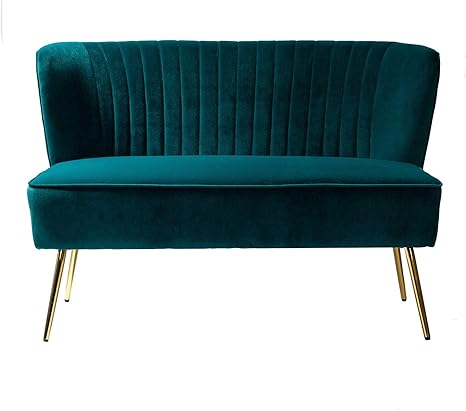 Velvet armless loveseat Clearance