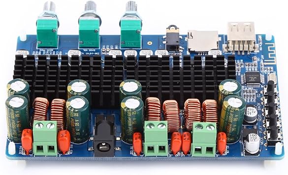 Power Amplifier Board Digital 2.1 Channel Amplifier Board Bluetooth USB TF Input 50W + 50W Stereo 100W Subwoofer Output