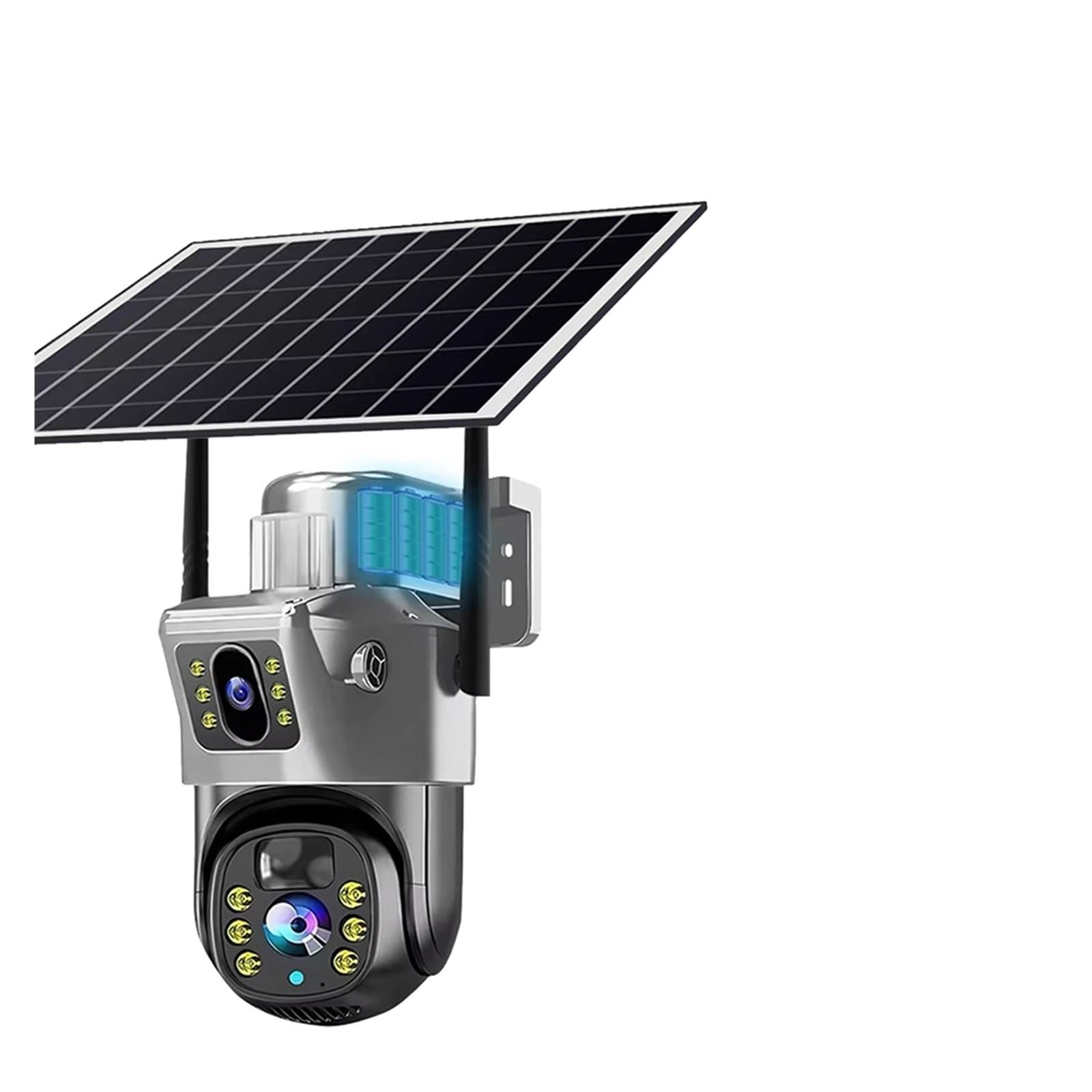 OSHPMBDLYFJ V380 Pro WiFi Solar Camera 4G Dual Lenses Outdoor 8MP Low Power Battery IP Camera PIR Night Vision 4K CCTV Security Protection(4G Cam No Card)