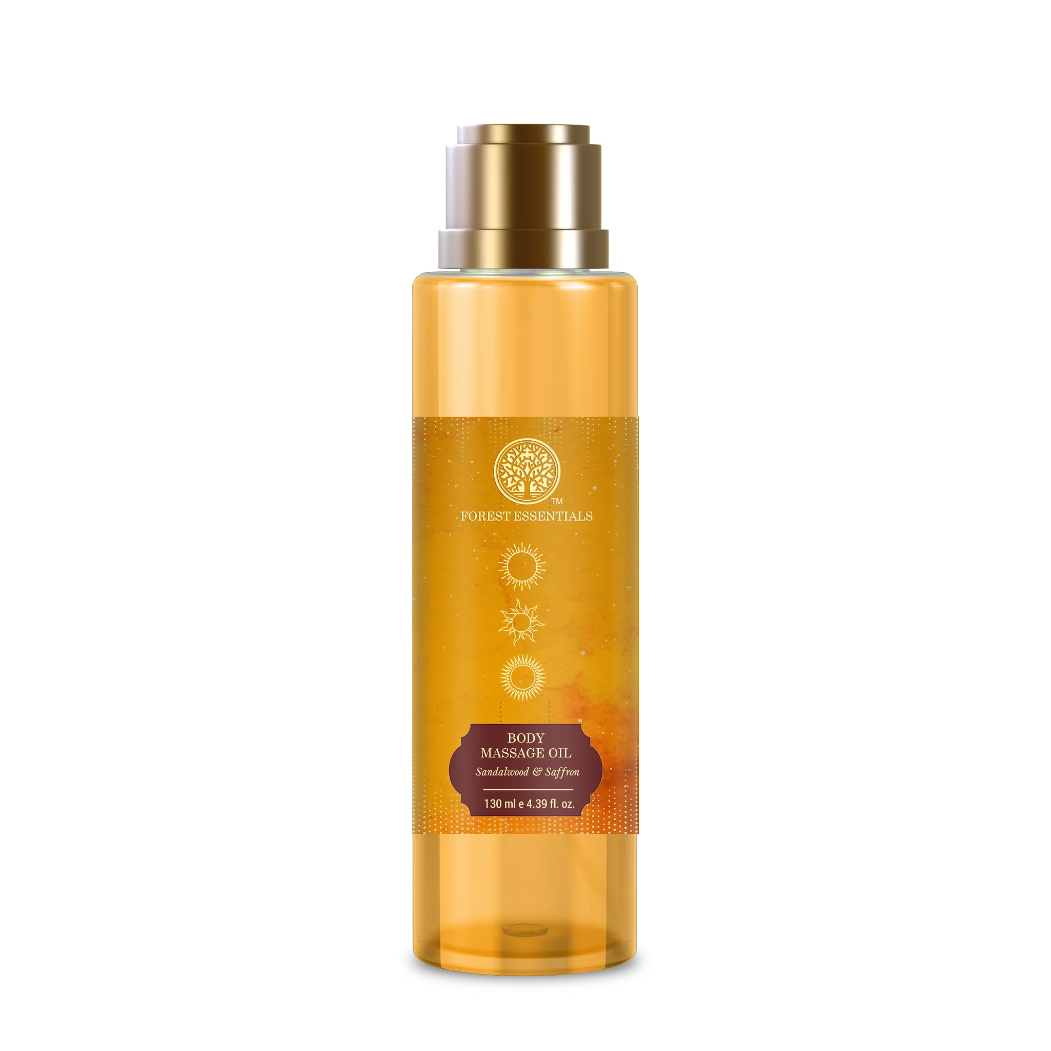 Forest Essentials Body Massage Oil Sandalwood & Saffron | Ayurvedic Skin-Nourishing & Calming Oil | Nourishing Body Care-image-1