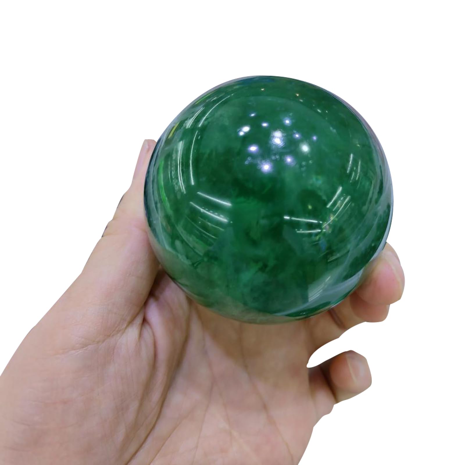 Sphère de Fluorite Verte Naturelle d'Indonésie de 11cm pour Décoration et Lithothérapie
