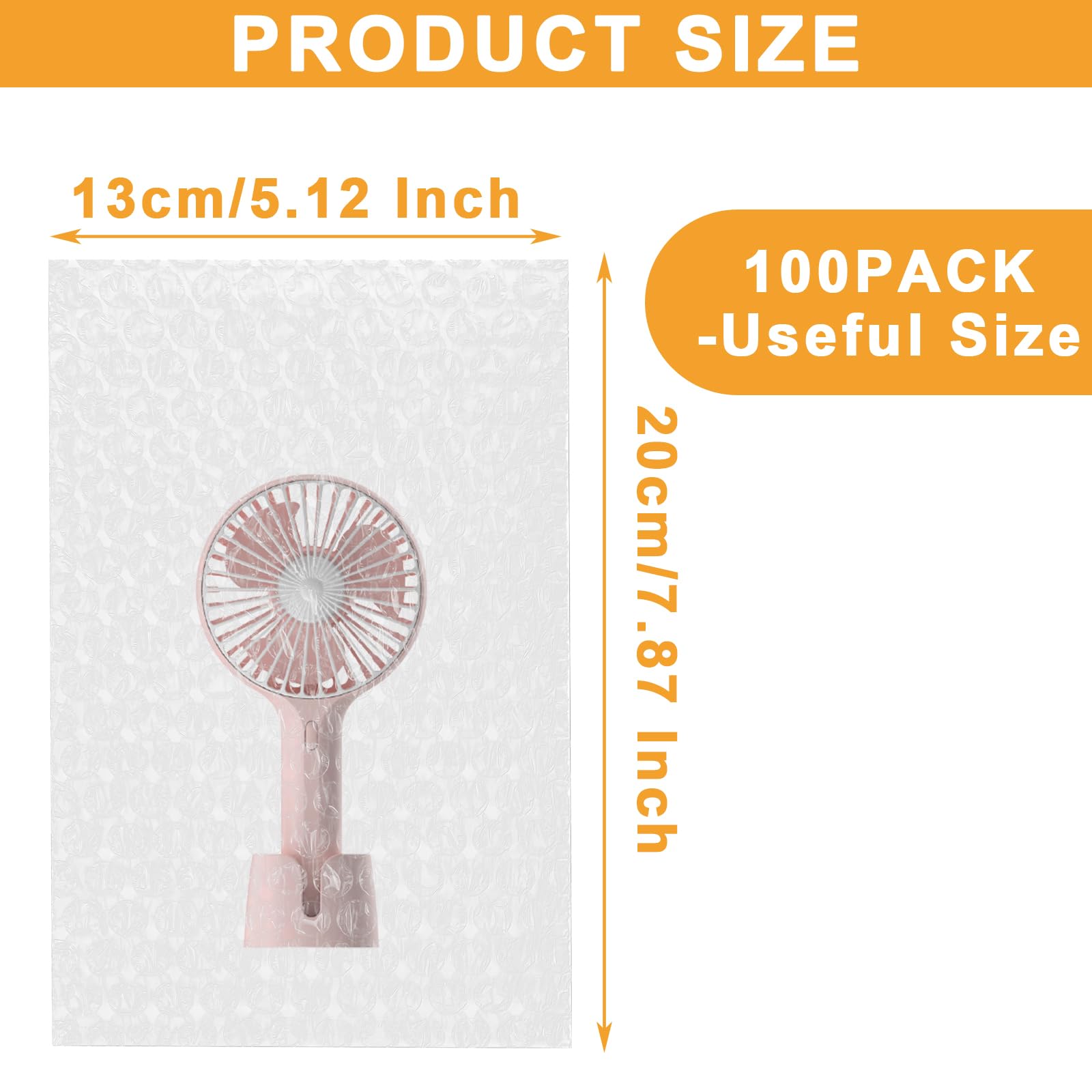 100 sacchetti a bolle trasparenti, 13 x 20 cm, buste a bolle d'aria, resistenti agli urti