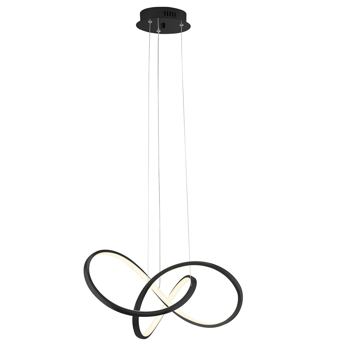 Knotted Led Dimmable Chandelier - Black