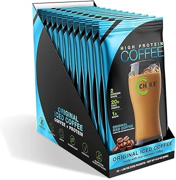 Chike High Protein Iced Coffee, 12 Single Serving Packets (Original)