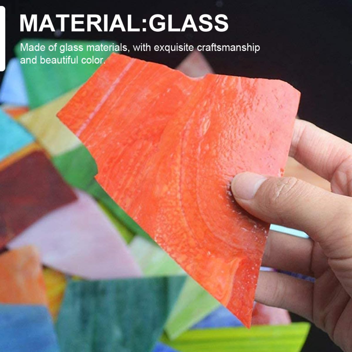 Amosfun Selbstgemacht Glas Mosaiksteine 1 Kg Bunte Glasstücke für Basteln und Heimdekoration Glatte Mosaikfliesen für Kreative Kunstwerke Zufällige Farbe