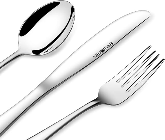 Eslite 60-Piece Silverware Set,Stainless Steel Flatware Set for 12