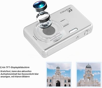 Digital Camera 50MP 1080P Kids Camera 16x Zoom Auto Focus Compact Portable Small Point and Shoot Camera for Students and Teens (-2214240048213)