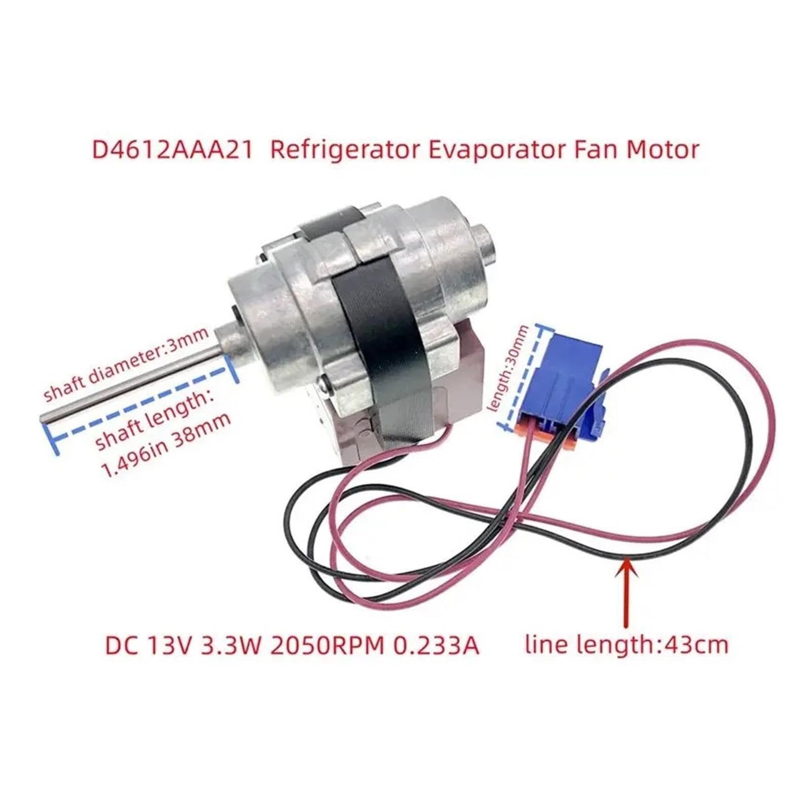 Motor De Ventilador De Evaporador M04K D4612AAA21, Compatible Con Daewoo BAUMATIC DC13V 2050RPM 3015915900 3015907300 Piezas De Repuesto Para Refrigerador Y Congelador
