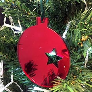Super Cool Creations - Decorazioni per albero di Natale a forma di stella a specchio, confezione da 10