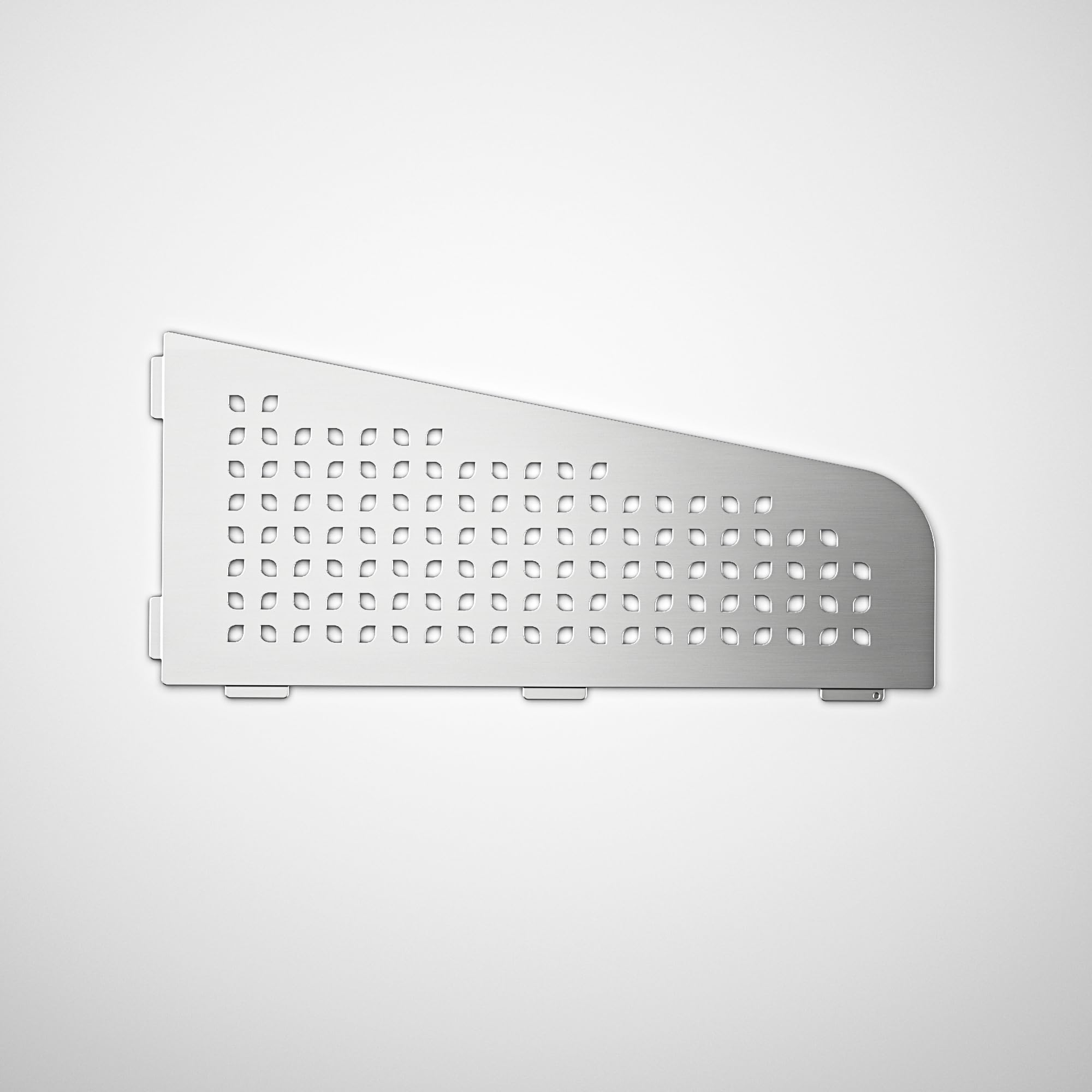 Eck-Duschregal, 30,5 cm x 14 cm, 304 Edelstahl, vierseitiges Eckregal, strapazierfähig, Fugenmörtel im Badezimmer, Regal (gebürstet)