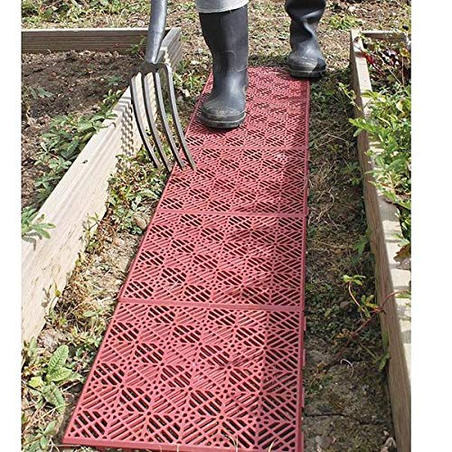 Garden Mile® Antislip modulaire tuinpadtegels patio terrasplanken in elkaar grijpende tegels weerbestendig antislip dekplank waterdicht sterk robuust duurzaam kunststof (terracotta x 5) - Image 4