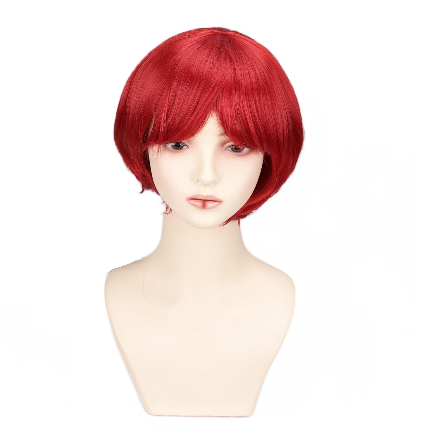 Red Wig Red Lolita Long Curly Cosplay Wig 2 Clip on Ponytail Wig With Wig Cap for Costume Party Halloween