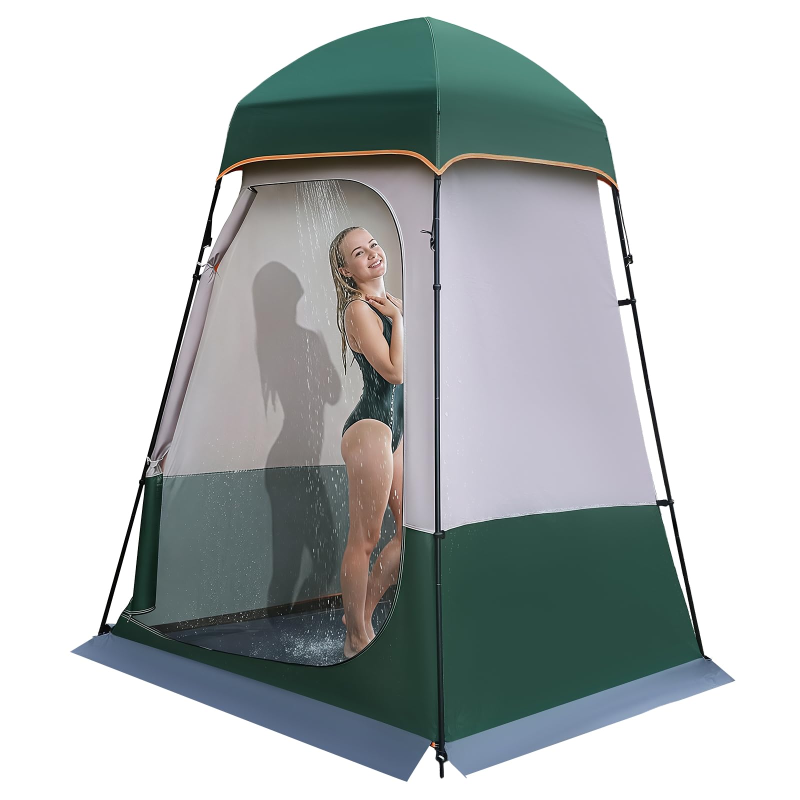 tienda ducha camping 160 x160 x 240cm,tienda de ducha con protección UPF50+,protección de privacidad ducha o tienda de ropa para cambiarse,portátil para exteriores,senderismo,playa,pesca,baño
