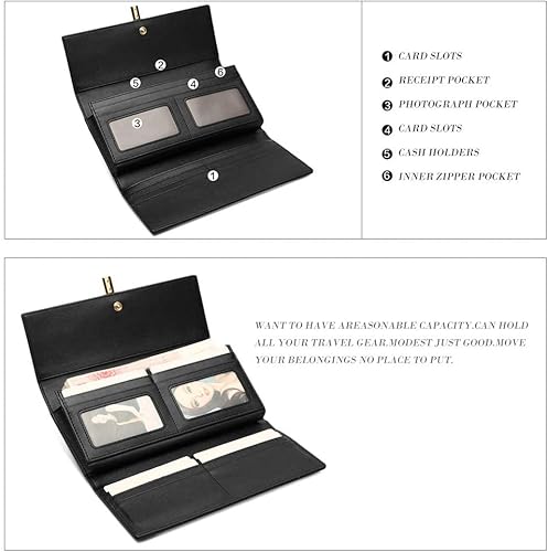 Miniatura 4 de CLUCI Cartera de cuero para mujer diseño delgado triple tarjetero de crédito para mujer Clásico