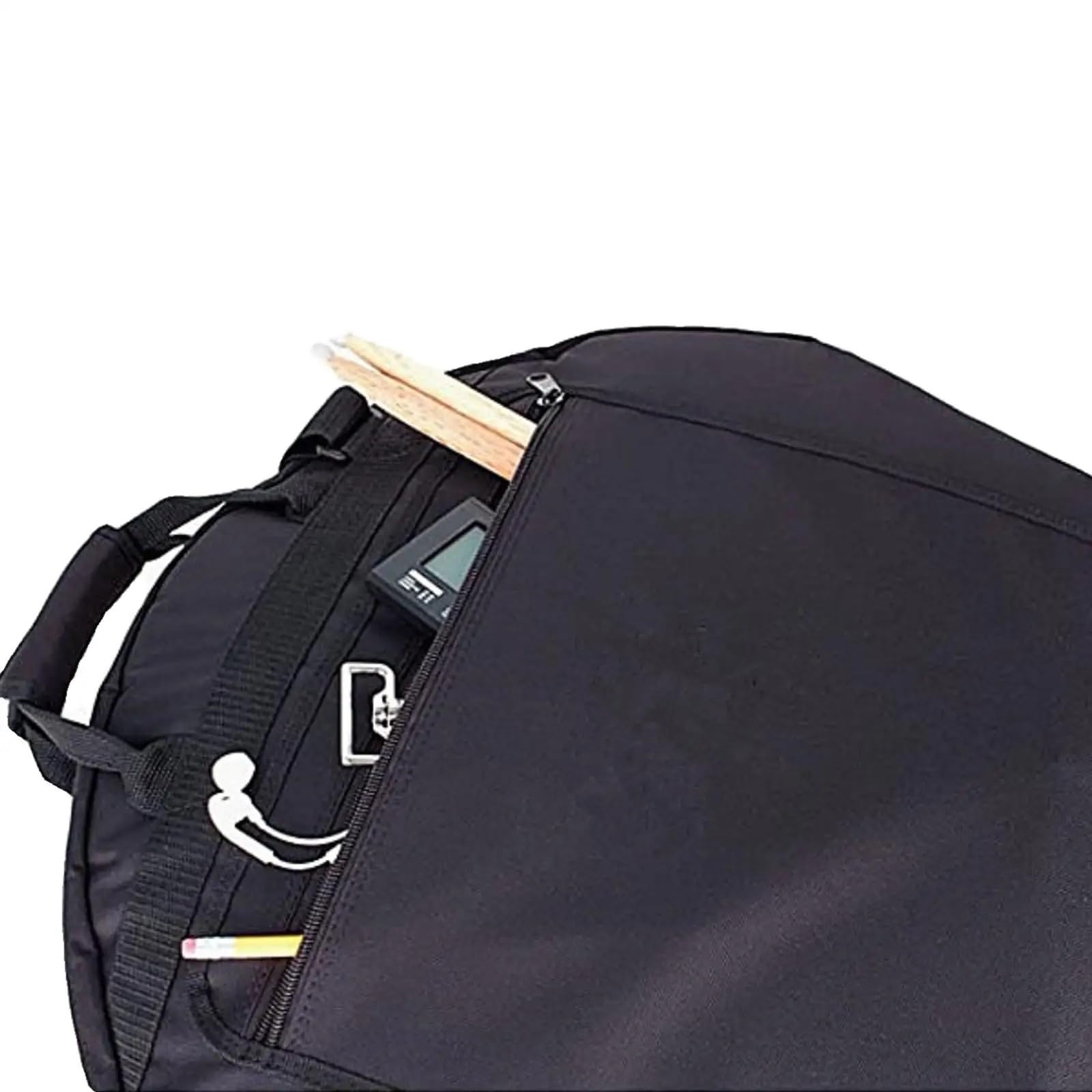 Bolsa Platillos Bolsa for platillos, divisor independiente, soporte for instrumentos de percusión, protección con correa, Musical, negro, resistente