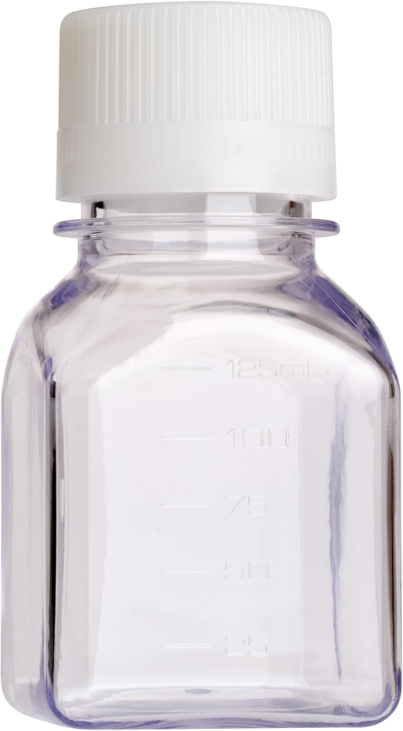 Celltreat 230762 125mL Media Bottle, Square, PETG, Bulk, Sterile
