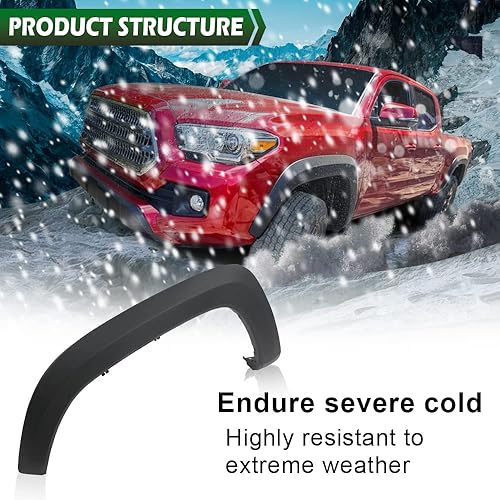 Miniatura 6 de GRAND ORANGE Guardabarros delanteros izquierdos, compatibles con Toyota Tacoma 2016 2017 2018 2019 2020 2021, juego de molduras de guardabarros y