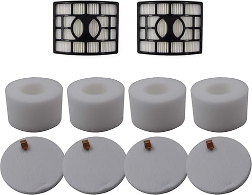 Dttery Filtro de repuesto para aspiradora vertical Shark DuoClean Lift-Away UV700, NV770, NV771, NV611, ZU701 Part XFF600, XHF600, 2 HEPA, 4 espuma