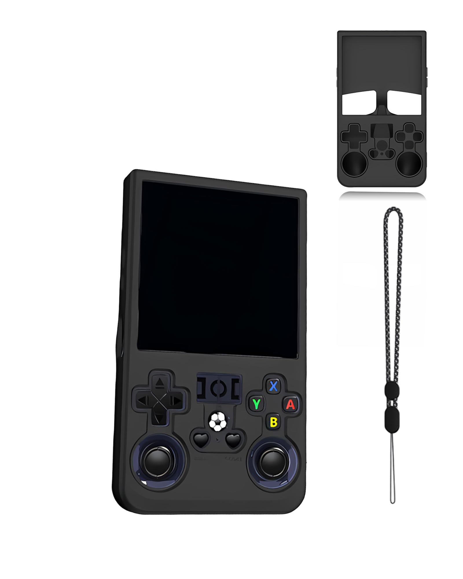 Case for R36MAX Retro Handheld Video Game Console,Soft Silicone Cover,Lightweight Shockproof,Anti-Scratch,All-Around Protection,Black