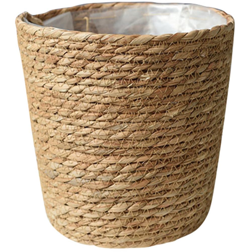 Panier Plante Osier SynthéTique Cache Pot Tissé Doublé Plastique pour IntéRieur ExtéRieur Balcon 8 7X5 9 Pouces Rangement Multifonction
