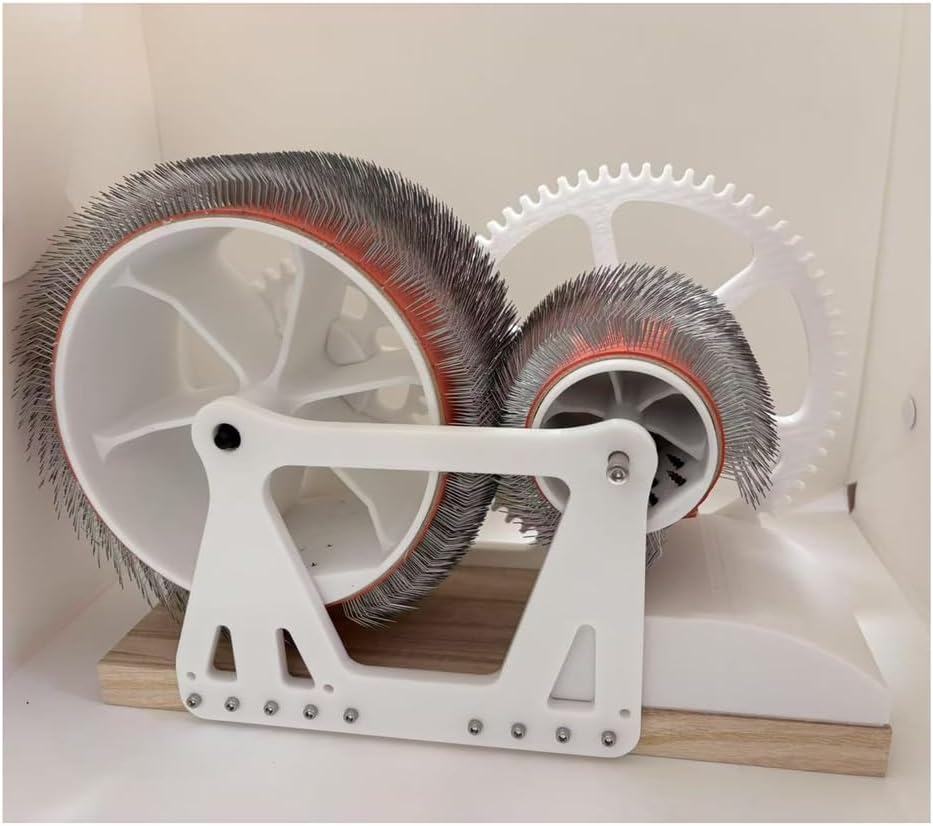 Wool Felt Drum Carder for DIY Craft - Wool Carding Machine Fast Color Mixing/Combing/Spinning Ideal for Carding Fibers and Making Felt Projects,F