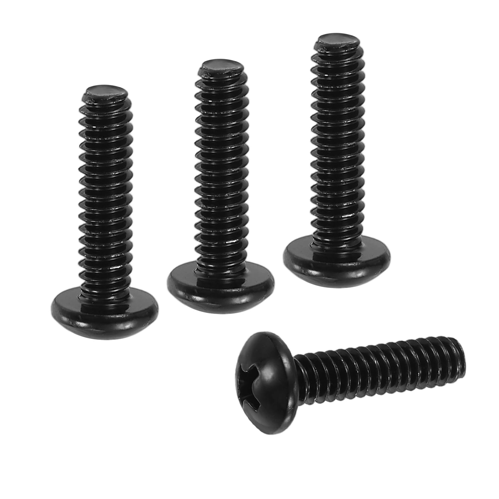 PATIKIL #10-24 x 3/4" Pan Head Machine Screws, 50 Pcs 304 Stainless Steel Round Head Screws for Cabinet Drawer Knob Pull Handle, Phillips Drive, Fully Threaded, Black Oxidation