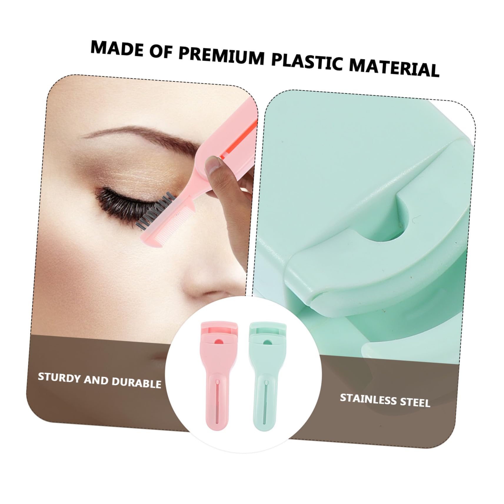 PartyKindom 2pcs Eyelash Curler Curlers Eyelashes Eye Lash Curler Lash Tools for Women Lift Portable Beginners Facial Eyelash Makeup Tools Cosmetic Tools Eyelash Clips Eyelash Clamps Plastic