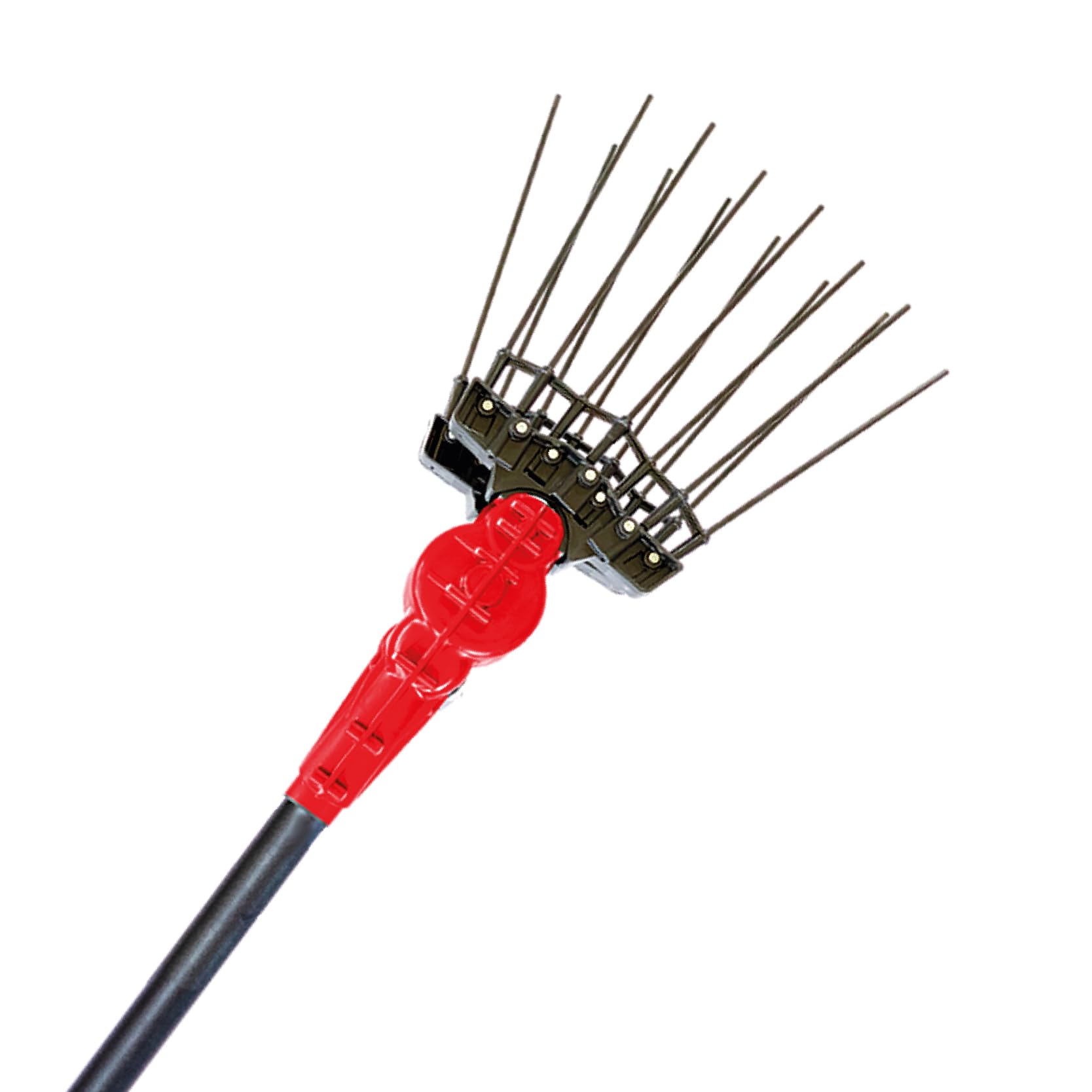 Aima Tandem Abbacchiatore Elettrico per Olive, 12V, 700W, Asta Telescopica 185-275 cm, Doppio Pettine, Con 2 Batterie 21V 5,2 AH incluse