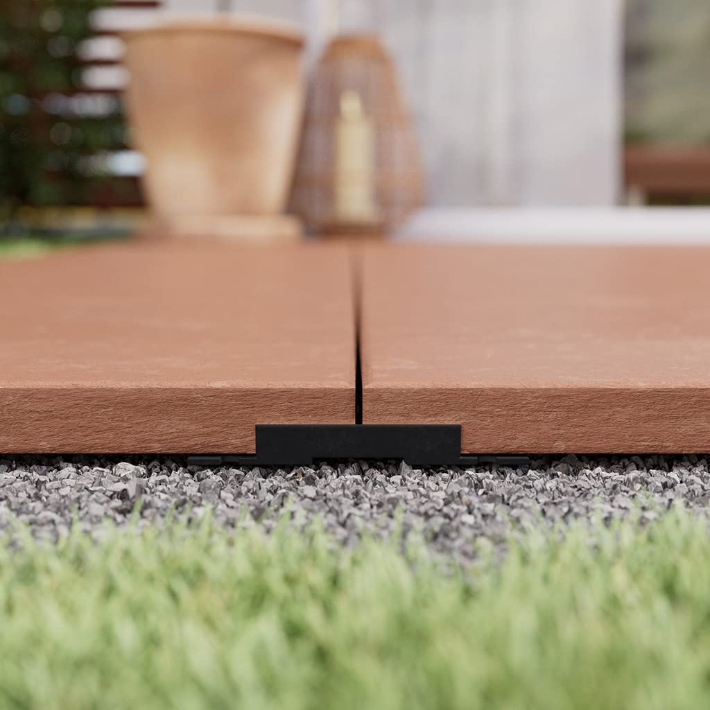 100x LANGFIT® Kieslager Splittbettlager Kiesbettlager mit 3mm Fugenkreuz – Plattenlager zum Verlegen von Terrassenplatten auf Kies, Splitt und Sand – Made in Germany – MS-KL3-15-G (ganze Scheibe)