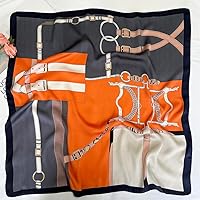 Vista 40 de FONYVE - Pañuelo de satén sedoso de tamaño mediano para mujer, cuadrado, 27.5 x 27.5 pulgadas