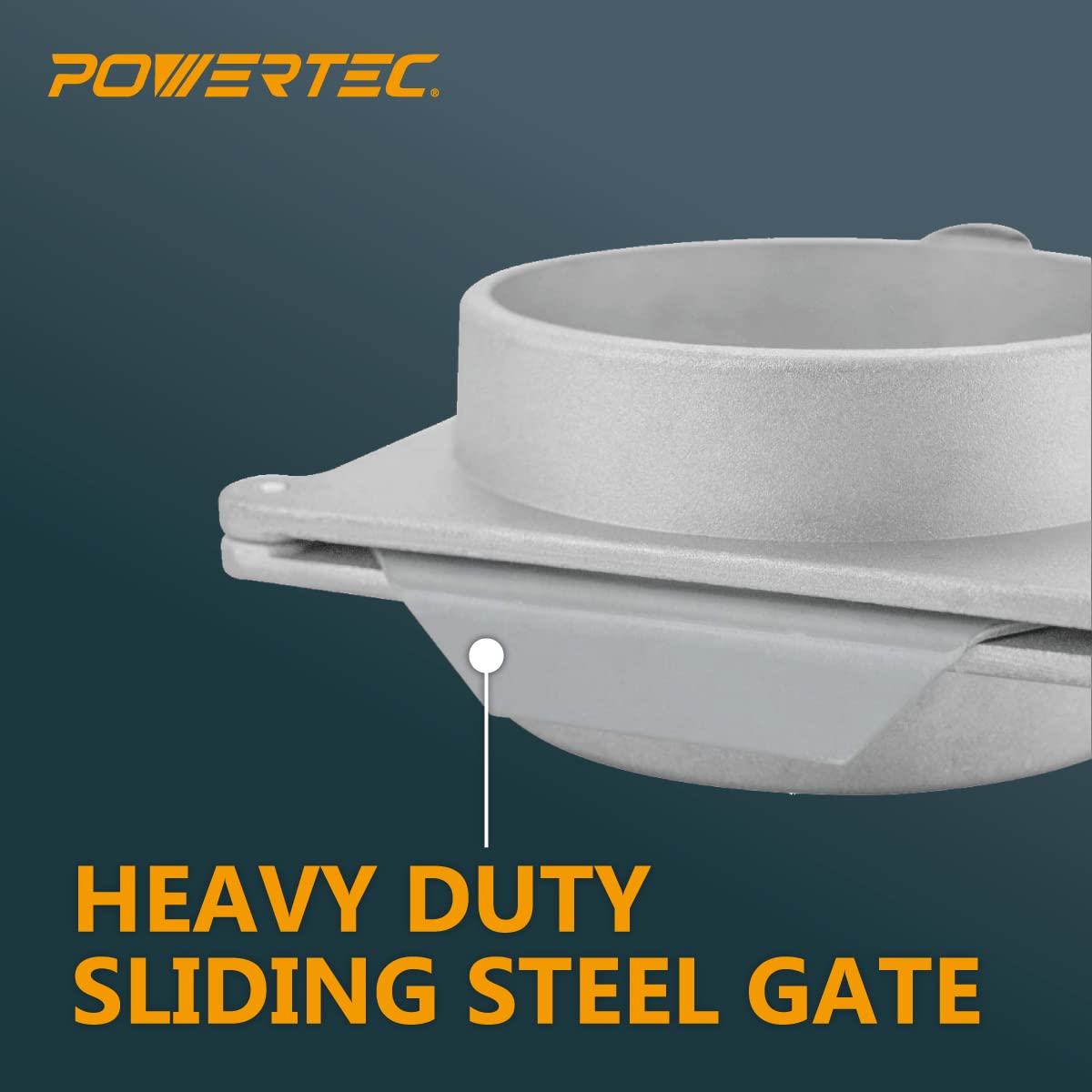 POWERTEC 70165 Puerta de explosión de aluminio, 3 pulgadas