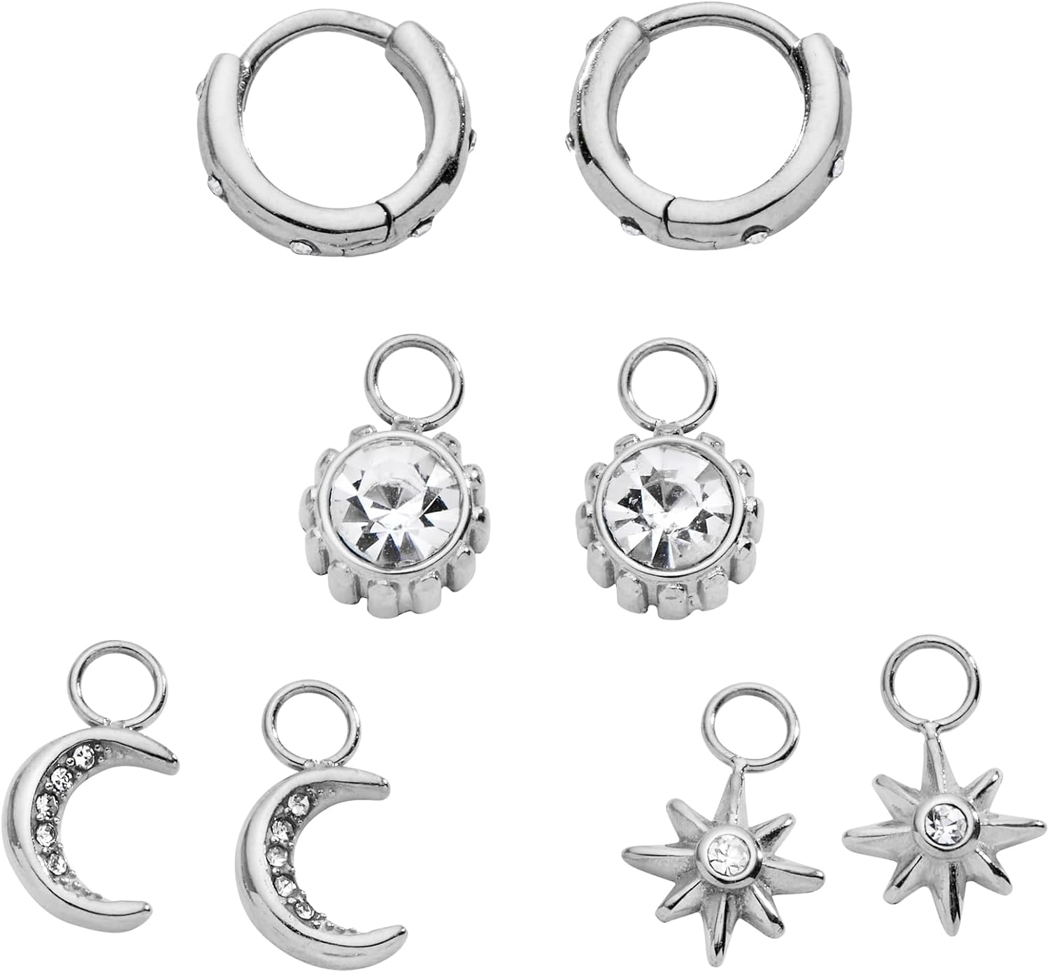 Alex and Ani Celestial Stackable Earring Sets - Interchangeable Studs, Huggies, Cuffs & Charms, Nickel-Free