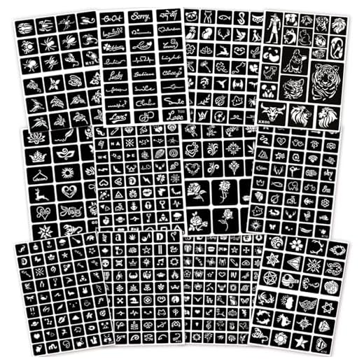 Reusable Henna Tattoo Stencils Kit