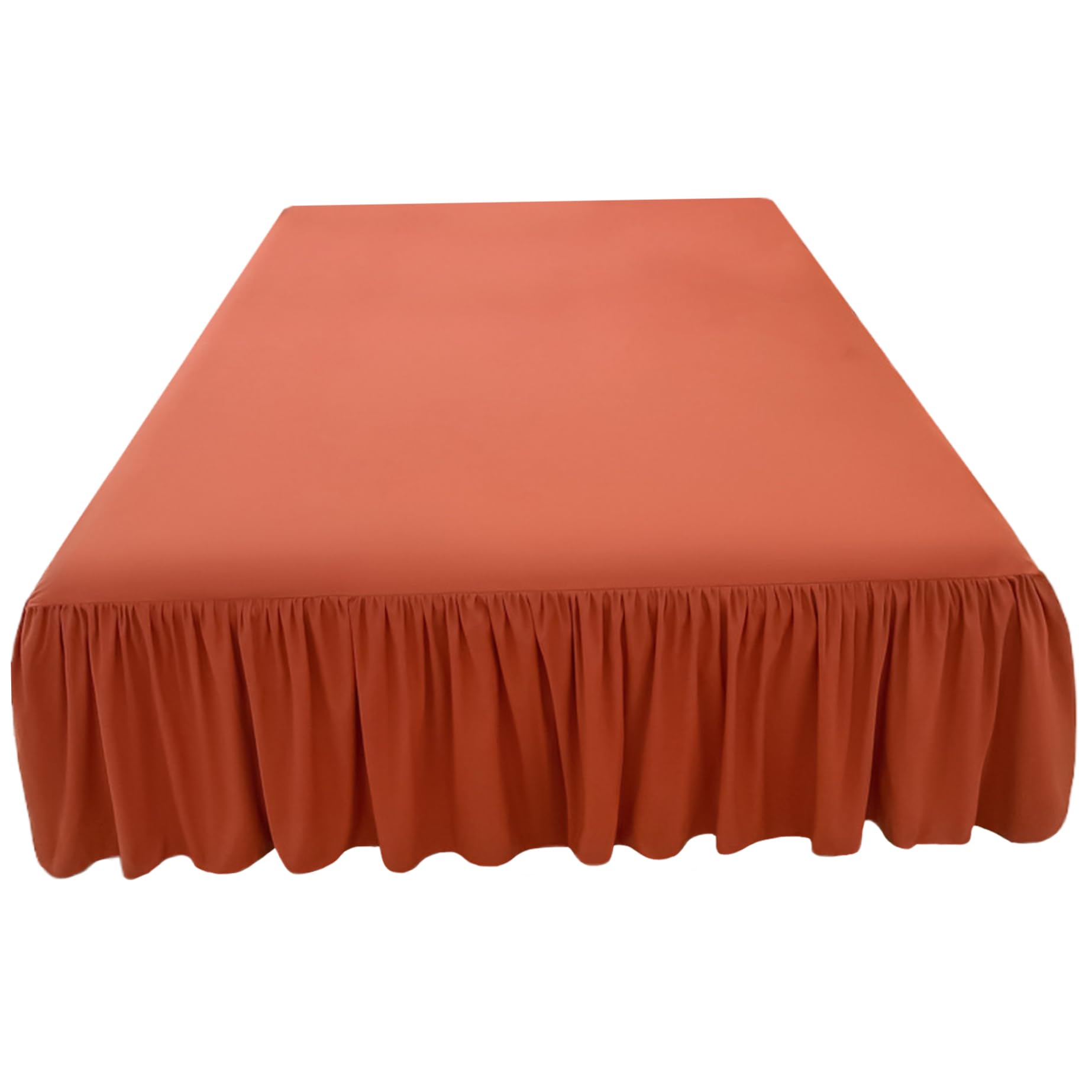 Jupe de lit Queen orange en microfibre de qualité supérieure