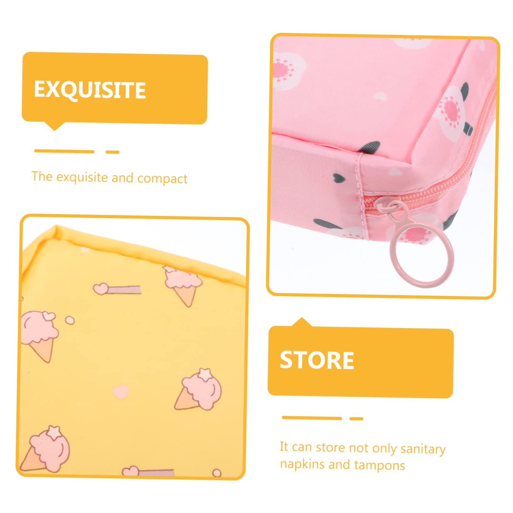 IWOWHERO Period Bag Sanitary Napkin Storage Pouch Small Portable Versatile for School Work Outdoors