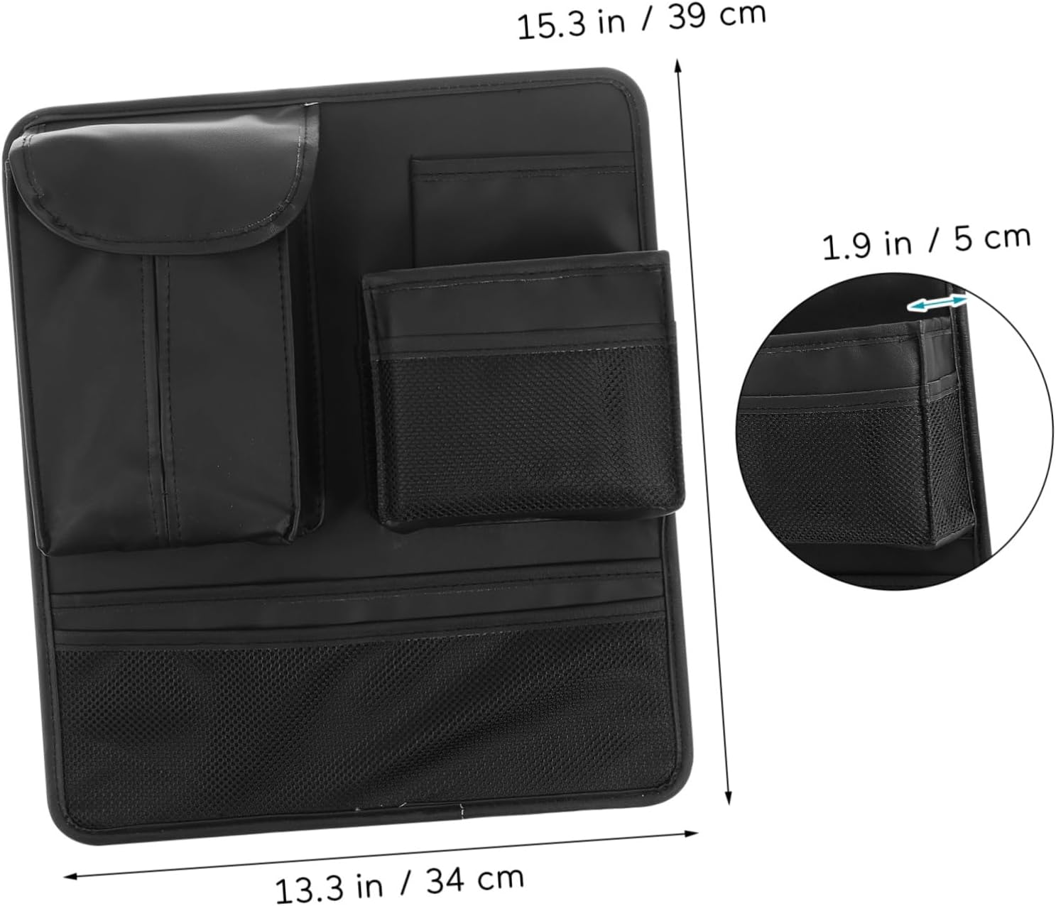 Backseat Car Organizer Seat Storage Seat Back Organizer for Snacks Bottles and Gadgets Durable Pu Material