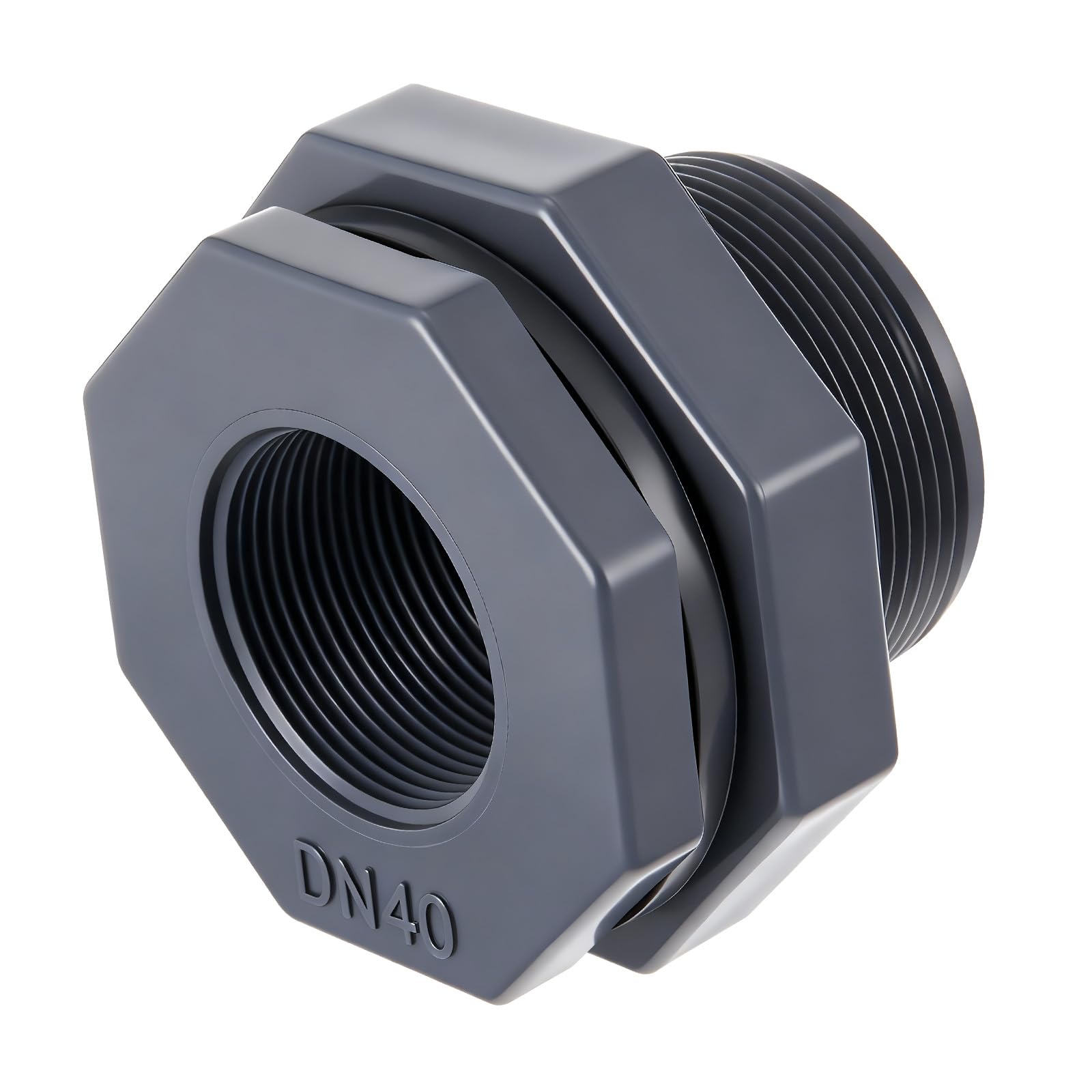 1 Pcs 1-1/2 Inch Bulkhead Fitting PVC Npt Tank Connector